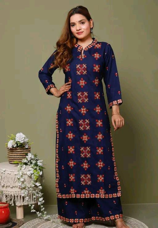 BALAJI COTTON HOUSE embroidery work kurta set