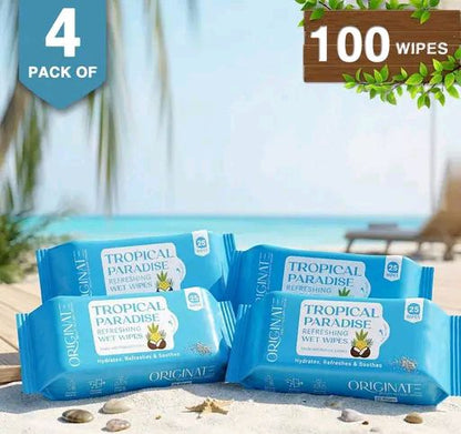Originate Tropical Fresh Facial Wet Wipes