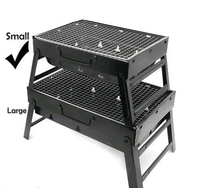 'charcoal grill , Set of 4 - Portable Free-Standing Folding Charcoal Barbecue