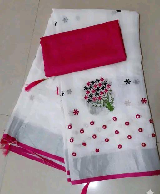 Krivity Brand Bollywood Cotton Linen Saree.