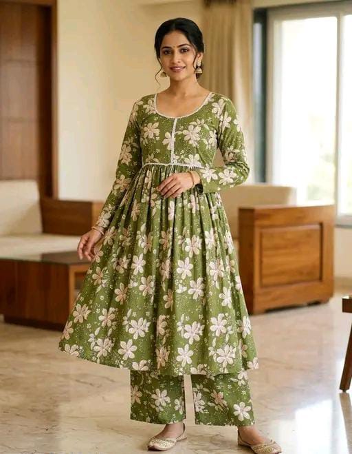 Sadya Attire Anarkali Plazo Set