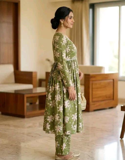 Sadya Attire Anarkali Plazo Set
