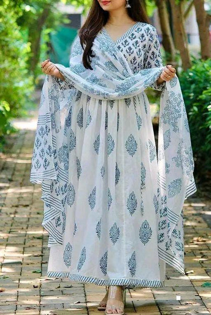 PADMINI anarakali kurti and dupatta pink