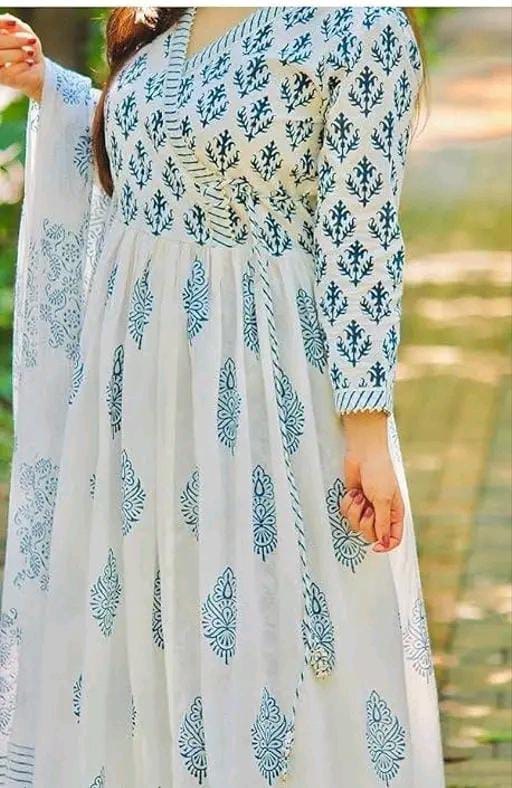 PADMINI anarakali kurti and dupatta pink