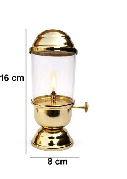 pcs  Akhand jyot Diya with adjustable  wick batti lifting screw lever for p... Wishlist