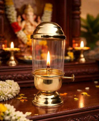 pcs  Akhand jyot Diya with adjustable  wick batti lifting screw lever for p... Wishlist
