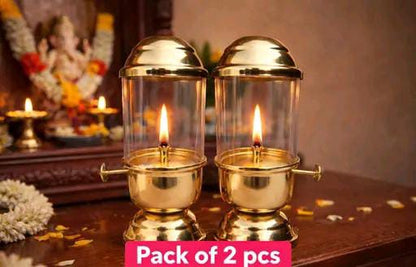 pcs  Akhand jyot Diya with adjustable  wick batti lifting screw lever for p... Wishlist
