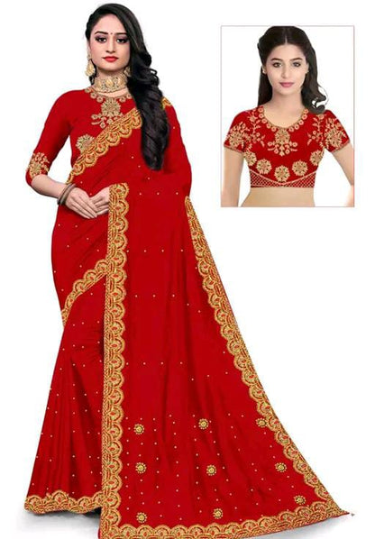 Gabani Fashion Cutwork Mirror Saree