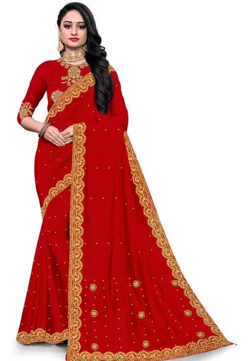 Gabani Fashion Cutwork Mirror Saree