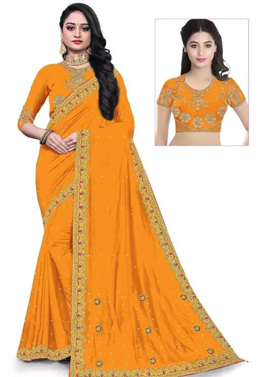 Gabani Fashion Cutwork Mirror Saree