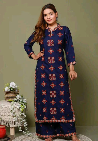 BALAJI COTTON HOUSE embroidery work kurta set